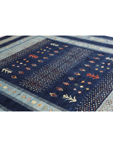 Tappeto Siva Pakistan 250x304 Blu Scuro Azzurro