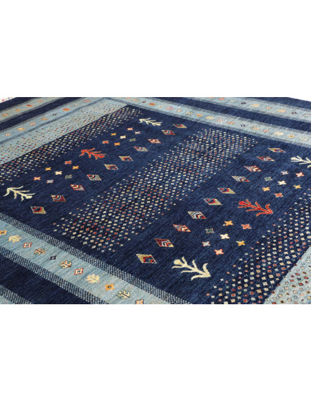 Tappeto Siva Pakistan 250x304 Blu Scuro Azzurro
