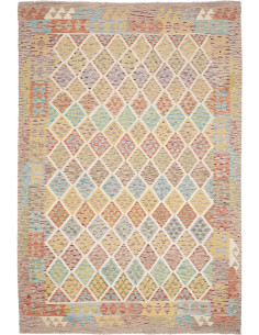 Tappeto Kilim Afghanistan 202x300 Beige Multico
