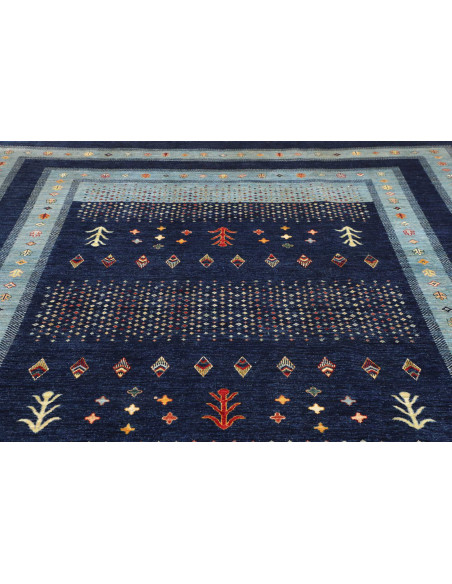 Tappeto Siva Pakistan 250x304 Blu Scuro Azzurro