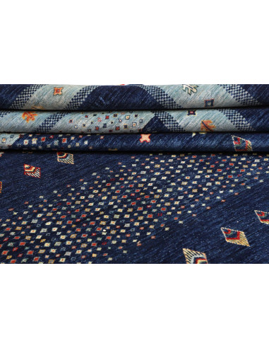 Tappeto Siva Pakistan 250x304 Blu Scuro Azzurro