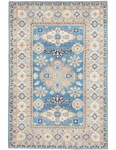 Hand Made Rug Kazak Afghanistan 118x177 Sky Blu