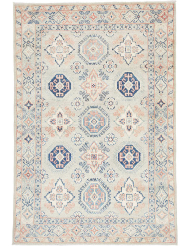 Rug Kazak Afghanistan 122x180 Light Grey Navy B