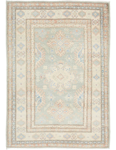 Rug Kazak Afghanistan 103x145 Mint Green Cream