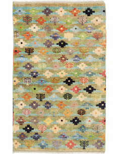 Rug Gabbeh Marrakech Pakistan 93x151 Aqua Green