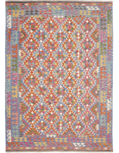 Tappeto Kilim Afghanistan 172x247 Blu Cielo Ara