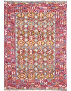 Rug Kilim Afghanistan 172x246 Magenta Blue Oran