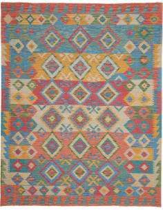 Tappeto Kilim Afghanistan 189x238 Celeste Coral