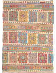 Tappeto Kilim Afghanistan 173x242 Crema Rosso B