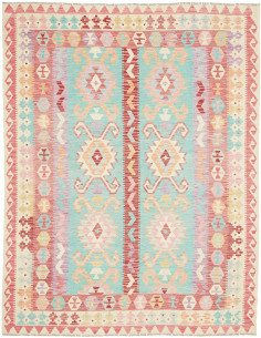 Tappeto Kilim Afghanistan 180x231 Turchese Rosa