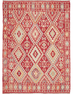 Hand Made Rug Kilim Afghanistan 176x240 Red Cre