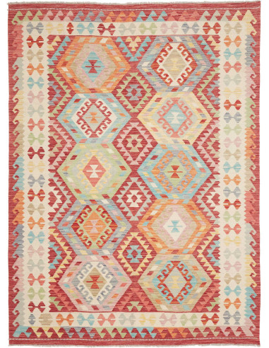 Hand Made Rug Kilim Afghanistan 175x238 Red Mul