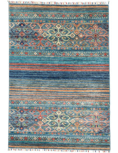 Hand Made Rug Rubin Pakistan 103x148 Blue Orang