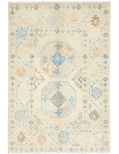 Hand Made Rug Kazak Afghanistan 60x89 Beige Lig