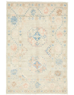 Hand Made Rug Kazak Afghanistan 61x92 Beige Lig
