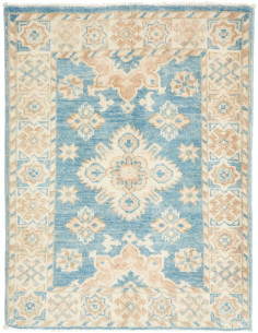 Hand Made Rug Kazak Afghanistan 65x84 Blue Beig