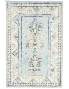 Hand Made Rug Kazak Afghanistan 60x90 Light Blu