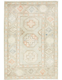 Hand Made Rug Kazak Afghanistan 84x121 Sage Gre