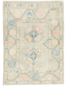 Hand Made Rug Kazak Afghanistan 63x88 Grey Beig