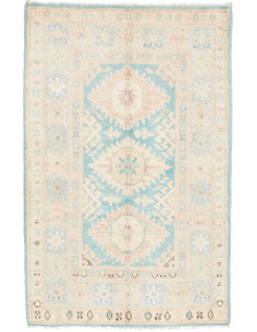 Hand Made Rug Kazak Afghanistan 62x95 Light Blu