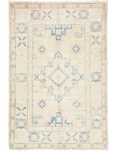 Hand Made Rug Kazak Afghanistan 64x94 Cream Lig