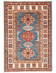 Tappeto Originale Kazak Fine Pakistan 64x97 Blu
