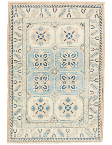 Hand Made Rug Kazak Afghanistan 82x120 Sky Blue