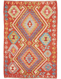 Hand Made Rug Kilim Afghanistan 102x146 Red Ora