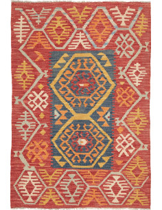 Hand Made Rug Kilim Afghanistan 101x150 Red Ora