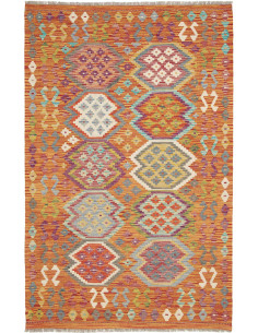 Hand Made Rug Kilim Afghanistan 125x196 Orange