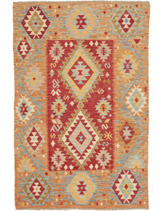 Hand Made Rug Kilim Afghanistan 120x183 Red Ora