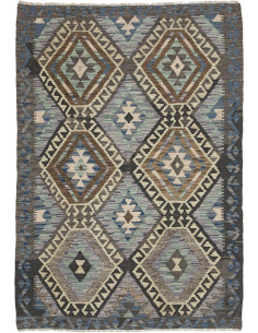 Hand Made Rug Kilim Afghanistan 122x175 Grey Bl