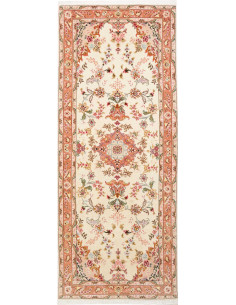 Tappeto Tabriz 50 Raj Persia giallo arancione 77x207