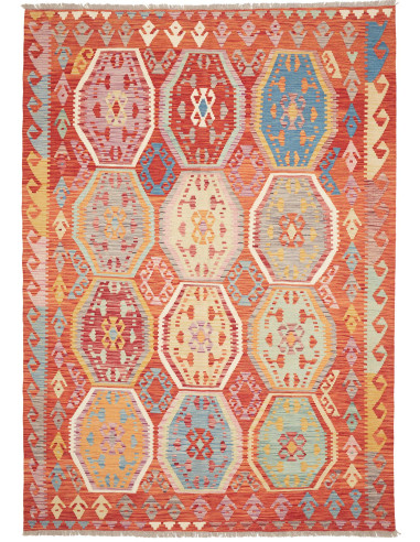 Kilim 184x258 Cm Kilim, Afghanistan, Lana Cardata A Mano