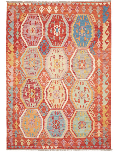 Kilim 184x258 Cm Kilim, Afghanistan, Lana Cardata A Mano