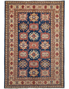 Rug Kazak Fine Pakistan sky blue maroon 172x247