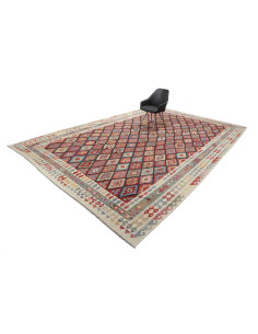 Tappeto Kilim Afghanistan 316x493 Rosso Blu Bei 2