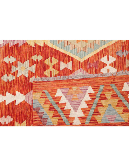 Kilim 252x358 Cm Kilim Afghano Lana Cardata A Mano