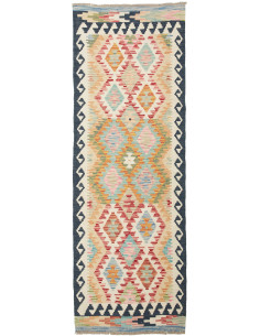 Kilim 65x194 Cm Kilim, Afghanistan, Hand-carded Wool pile,