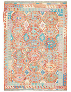 Rug Kilim Afghanistan 178x246 Terracotta Blue
