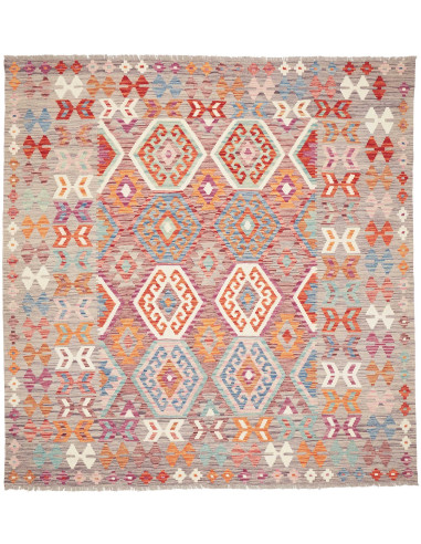Kilim 204x209 Cm Kilim, Afghanistan, Hand-carded Wool warp: