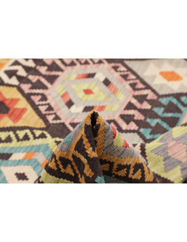 Rug Kilim Afghanistan 183x242 Dark Brown Charco