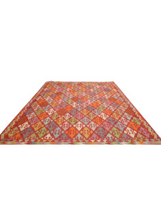 Tappeto Kilim Afghanistan 258x292 Rosso Bordeau 2