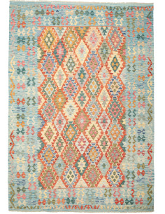 Tappeto Kilim Afghanistan 209x299 Azzurro Terra