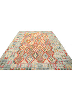 Tappeto Kilim Afghanistan 209x299 Azzurro Terra 2