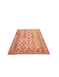 Tappeto Kilim Afghanistan 123x184 Arancione Ros 2