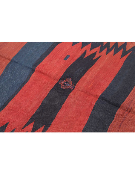 Rug Kilim Vintage Persia 134x130 Indigo Blue Br