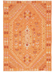 Rug Kilim Afghanistan 105x147 Orange Peach Rose