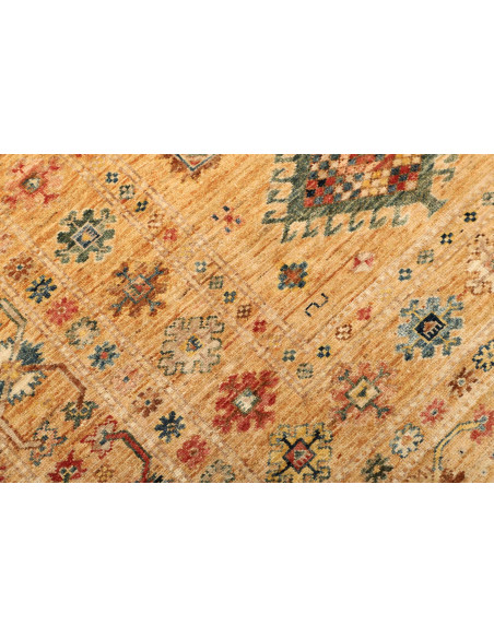 Tappeto Kazak Fine Pakistan marrone verde 147x214