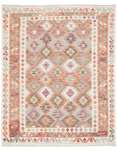 Kilim 154x188 Cm Kilim, Afghanistan, Lana Cardata A Mano